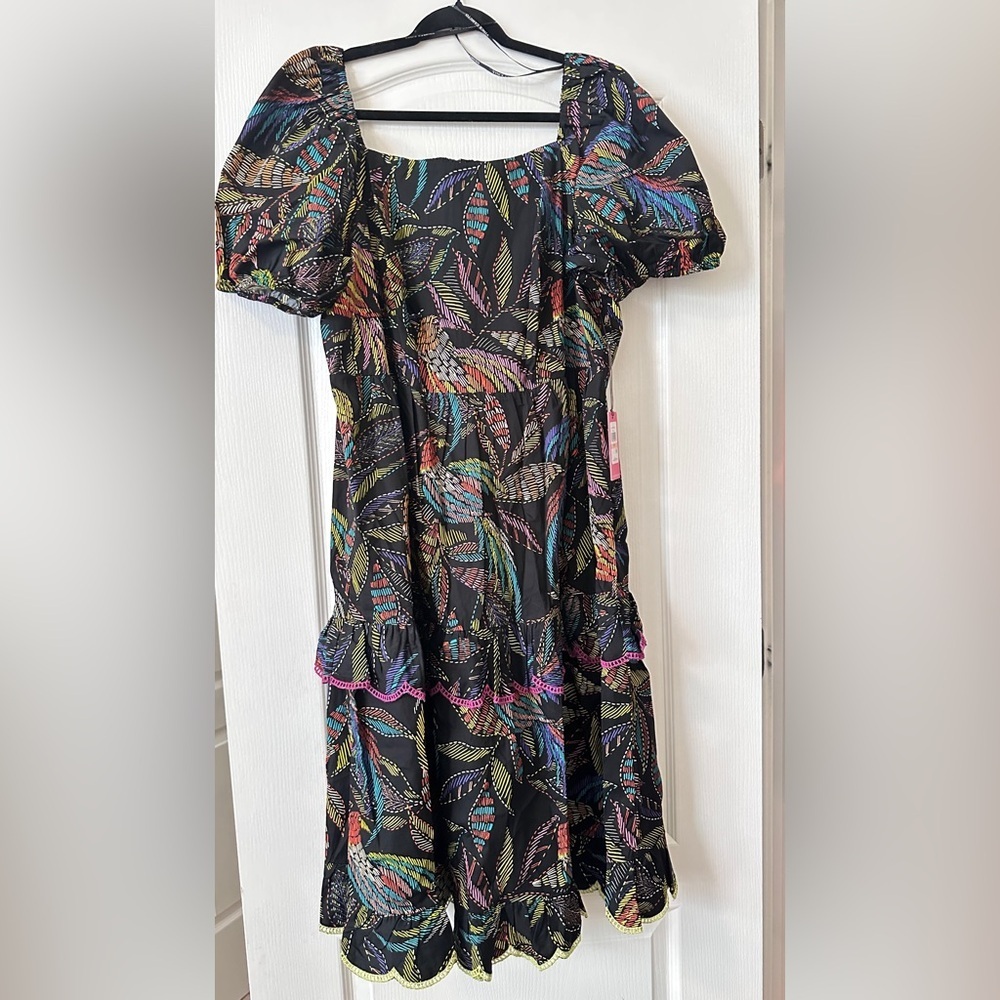 Vince Camuto 100% Cotton Black Dress Size 14W New